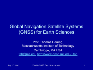 PowerPoint Presentation - GNSS use for Earth Sciences