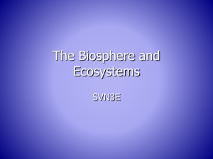 The Biosphere and Ecosystems
