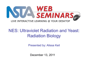 Ultraviolet Radiation and Yeast - NSTA Learning Center