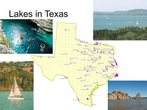 Lakes in Texas – Why so many, why none at all?