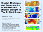 Crustal Thickness of the Western U.S. (NEW!!! Brought