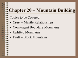 Chapter 20 – Mountain Building