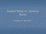 Guided Notes for Igneous Rocks