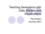 Teaching Geoscience with Data, Models, and Visualizations