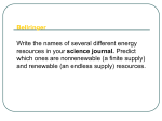 Energy Resource Notes