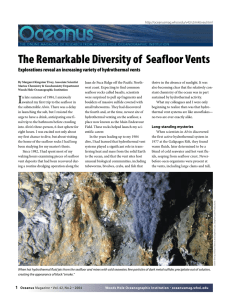 The Remarkable Diversity of  Seafloor Vents