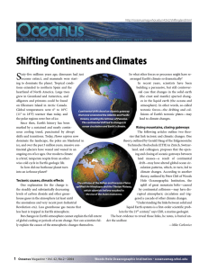 Shifting Continents and Climates S