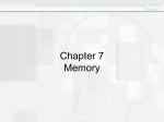 Chapter 7: Memory - Kellogg Community College