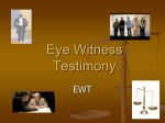 Eyewitness Testimony - a2 Psychology Lesson updates 13-14
