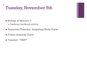 Stages of Memory