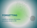 forgetting - SCPsychology