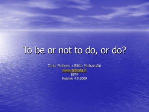 To be or not to do, or do?