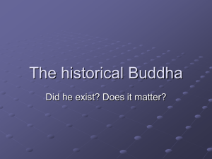The historical Buddha - The Ecclesbourne School Online