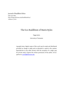 The Eco-Buddhism of Marie Byles Journal of Buddhist Ethics