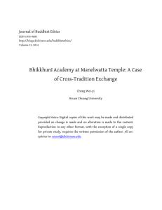 of Cross-Tradition Exchange Journal of Buddhist Ethics