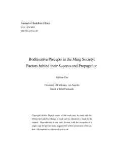 Bodhisattva Precepts in the Ming Society: Journal of Buddhist Ethics