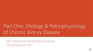 Etiology & Pathophysiology of Chronic Kidney Disease