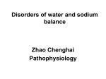 Disorders of water and sodium balance Zhao Chenghai