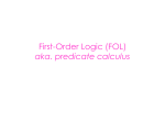 First-Order Logic - Sonoma State University