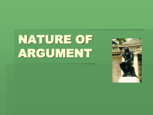 Nature of Argument