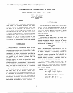 A  THEOREM-PROVER FOR  A  DECIDABLE SUBSET OF  DEFAULT