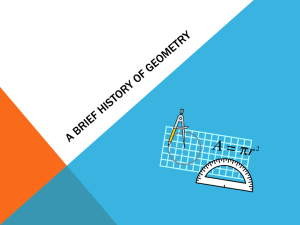 A Brief History of Geometry