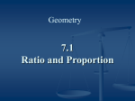 7.1 Ratio and Proportion