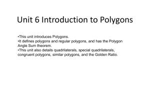 Unit 6 Introduction to Polygons