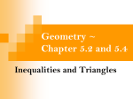 Geometry Unit 3 - Notes Sections 5-2 and 5.4