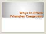 Ways to Prove Triangles Congruent