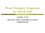 Prove Triangles Congruent by ASA & AAS