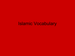 Islam vocabulary - Eaton Community Schools