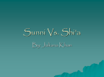 Sunni Vs. Shia - Catholic Resources