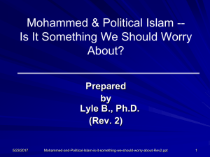 Political Islam -- Is it something we should worry