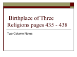 Birthplace of Three Religions pages 435 - 438