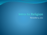 11-2 Intro to Religion