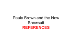 Paula Brown and the New Snowsuit REFERENCES