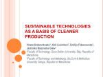 sustainable technologies as a basis of cleaner production