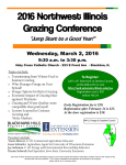 2016 Northwest Illinois Grazing Conference “Jump Start to a Good Year!”