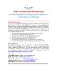 Smart and Sustainable Manufacturing Call for Papers