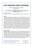 CIVIL RESEARCH GROUP SEMINAR Friday 11 March 2016, 12.00 pm Room LIB1