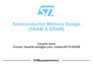 Design and Testing of Semiconductor Memories