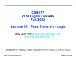 CSE 477. VLSI Systems Design - University of California