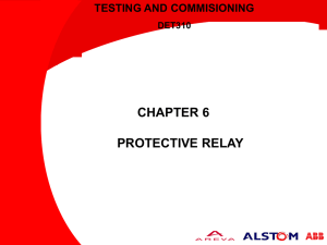 Chapter 6: Relay test and commisioning