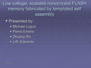 Low voltage, scalable nanocrystal FLASH memory