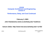 CS152: Computer Architecture and Engineering