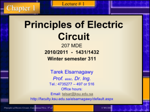 Principles of Electric Circuit