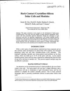 Back-Contact Crystalline-Silicon Solar Cells and Modules”