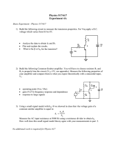 Physics 517/617 Experiment 4A