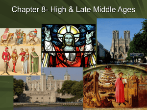 Chapter 8- High and Late Middle Ages